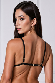 Komplet biustonosz + stringi Passion Resilque set black