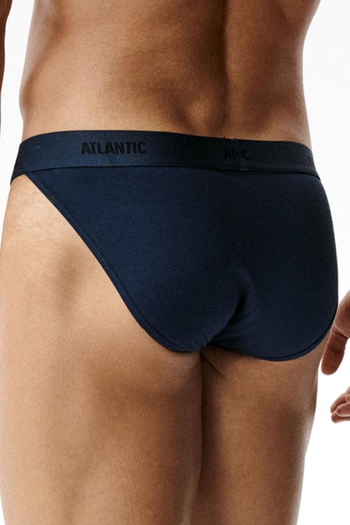 Atlantic 3MP-1576 3-pack Majtki slipy, brąz/indygo/khaki