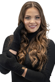 Komplet czapka+szalik+rękawiczki Vivisence 7015 Kmpl+R czarny