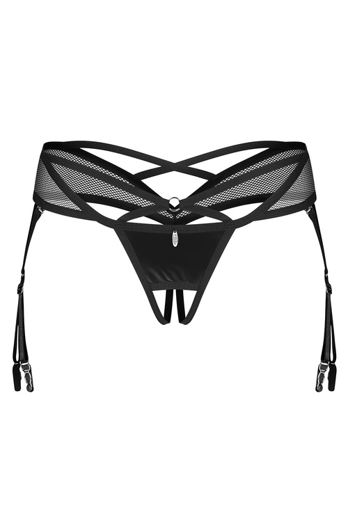 Stringi otwarte Obsessive Dominna crotchless thong black