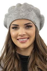 Vivisence 7050 Nakrycie głowy beret, jasnoszary
