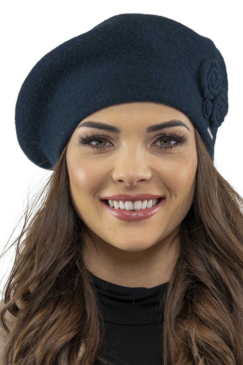 Vivisence 7037 Nakrycie głowy beret, granatowy