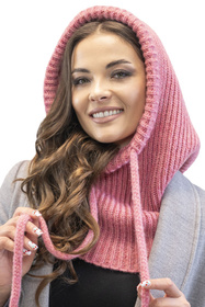 Kaptur balaclava Vivisence 70102 różowy