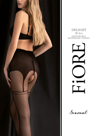 Wyrób pończoszniczy rajstopy Fiore Delight 20 DEN O5037 black  