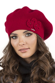 Vivisence 7006Kmpl Komplet beret+szalik, czerwony