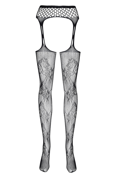 Pończochy z pasem Beauty Night Pilar BN6577 black