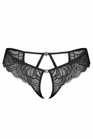 Obsessive Divienne stringi otwarte koronkowe black