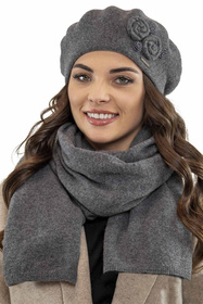 Vivisence 7037 Nakrycie głowy beret, ciemnoszary