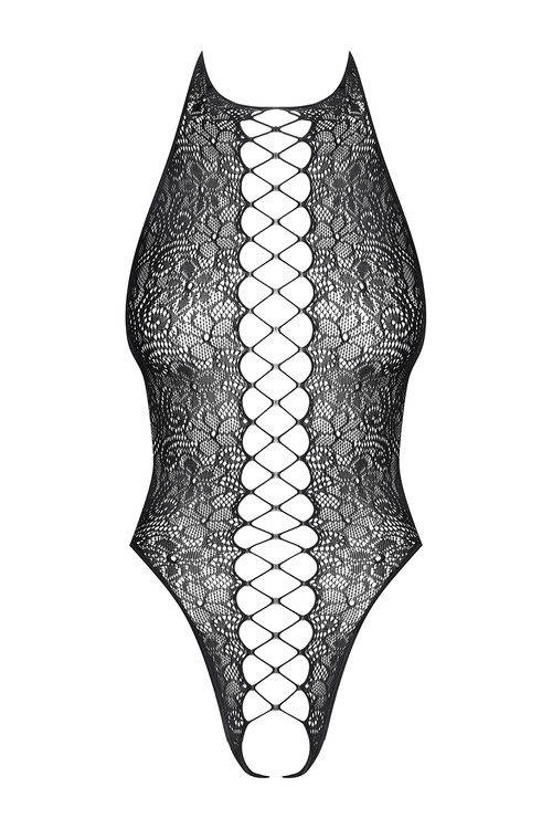 Obsessive B113 Teddy Body bodystocking, czarny