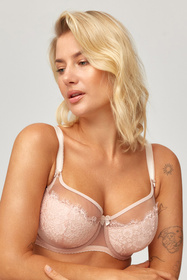 Azal Sara biustonosz miękki na fiszbinach, regulowane ramiączka beżowy