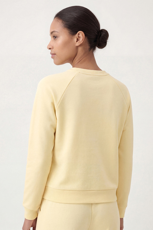 Vivisence 9004 bluza nierozpinana z okrągłym dekoltem bananowy