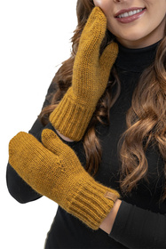 Rękawiczki dzianinowe z 1 palcem Vivisence 7015R ciemny żółty