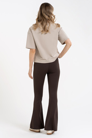 Moraj RDL2200-012 legginsy dzwony wysoki stan brown