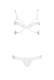 Nocna komplet biustonosz + stringi Passion Kyouka set white
