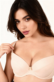 Vivisence 1089 biustonosz push-up, odpinane ramiączka beżowy