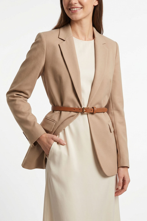 Pasek skórzany Vivisence P0003 brown