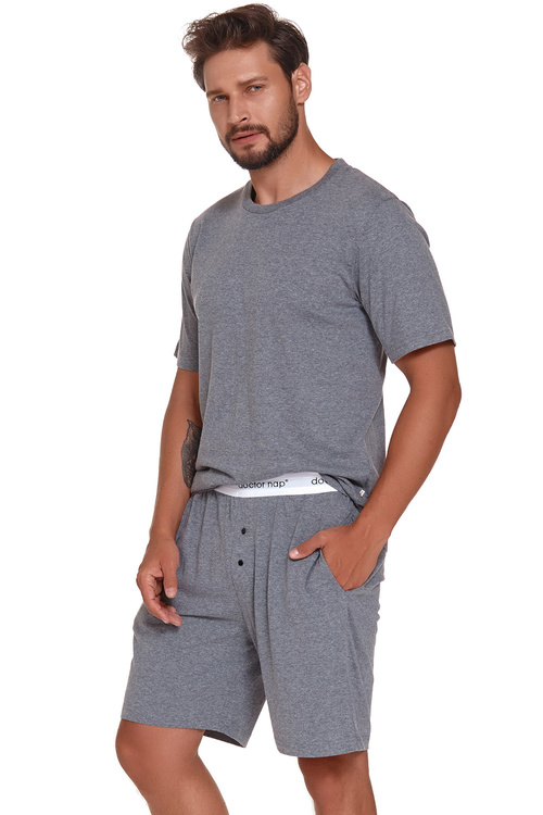 Doctor Nap PMB.4332 piżama męska bawełniana dark grey