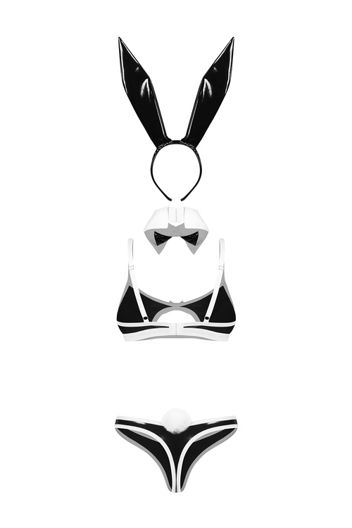 Obsessive Night Bunny kostium z króliczymi uszami, black