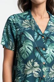 Moraj PDD5100-013 piżama damska na guziki z kieszeniami patt 1-jungle