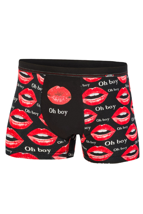 Cornette Walentynkowe Oh boy Majtki bokserki, czarny
