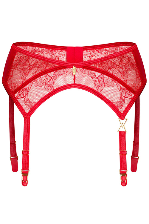 Pas do pończoch niski Obsessive Aliosa garter belt red