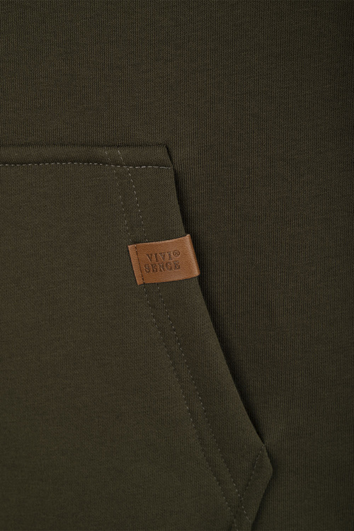 Vivisence 9207kmpl komplet bluza z kapturem, prążkowane legginsy zielony