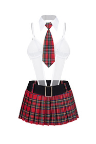 Obsessive College Girl kostium pięcioczęściowy, red
