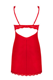 Obsessive Amor Cherris chemise Nocna komplet koszulka + stringi, czerwony