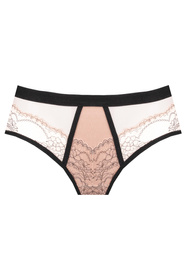 Unikat Atina szorty z koronkowymi wykończeniami beż-czarny