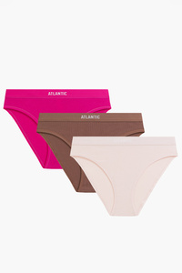 Figi Atlantic 3CLP-012 3-pack fuksja/karmel/beżowy