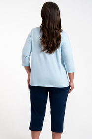 Nocna piżama Italian Fashion Arietta r.3/4 sp.3/4 niebieski 