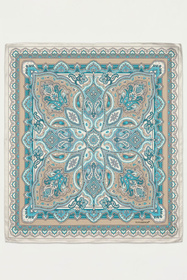 Vivisence S90-001 apaszka jedwabna paisley turkusowy/beżowy