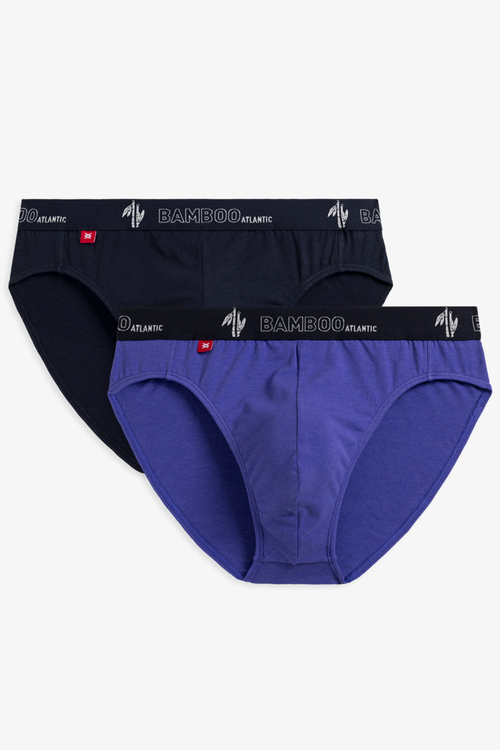 Majtki slipy Atlantic 2MP-1565 2-pak grafit/fiolet
