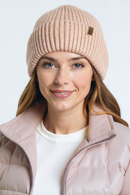 Czapka Vivisence 70113 beżowy