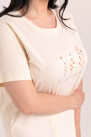 Moraj PDK2800-007 koszula nocna z nadrukiem kwiatowym peach