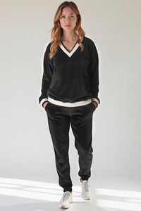 Komplet bluza+spodnie Vivisence 9201kmpl czarny