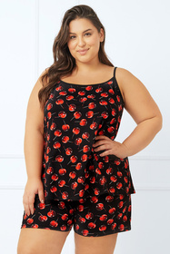 Piżama Italian Fashion Cherry ws.r. kr.sp. druk/czarny