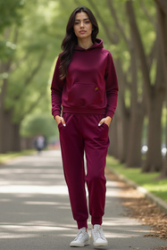 Bluza nierozpinana Vivisence 9003 bordowy