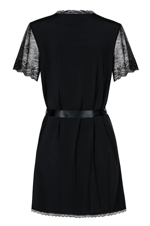 Obsessive Miamor robe Nocna peniuar, czarny