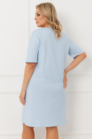 Italian Fashion Erula koszula nocna krótki rękaw niebieski