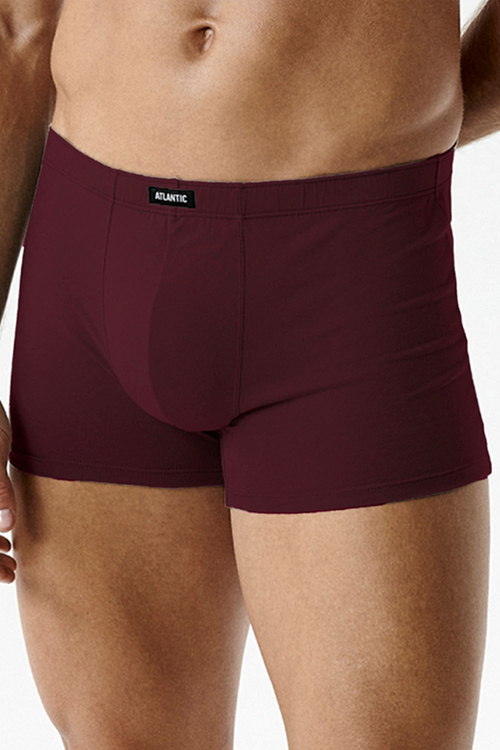 Atlantic 6SMH-001 bokserki męskie 6-pack gładkie, burgund/czarny/khaki/brąz/grafit/czarny