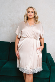 Nocna szlafrok Italian Fashion Dotyk kr.r. beż
