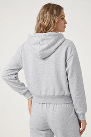 Vivisence 9009 bluza rozpinana z kapturem krótki fason szary melanż