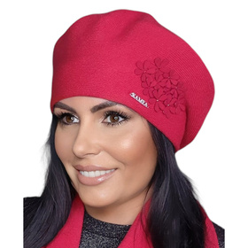 Kamea Feba Nakrycie głowy beret, czerwony
