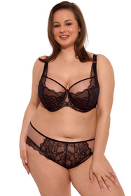 Biustonosz półusztywniany Gaia 1264M Mari Maxi czarny 