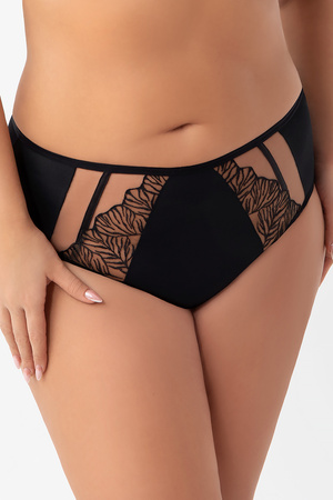 Gorsenia K965 Vida figi wysokie z koronką czarny