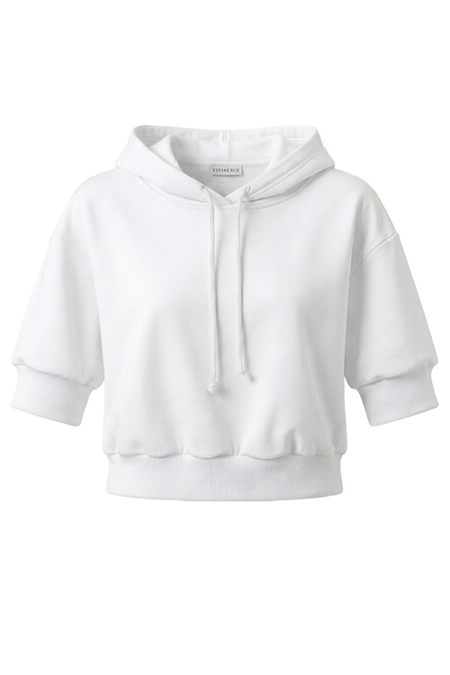 Vivisence 9008 bluza nierozpinana z kapturem biały