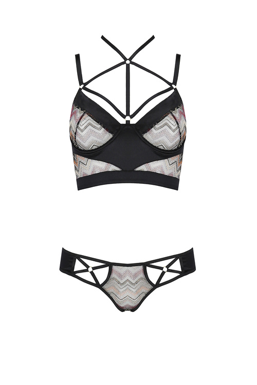 Nocna komplet biustonosz + figi Casmir Lagerta set black 