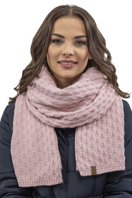 Komplet czapka+szalik+rękawiczki Vivisence 7015 Kmpl+R pudrowy róż
