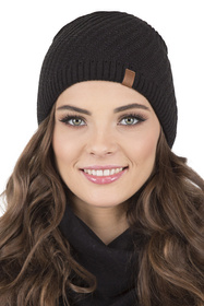 Vivisence 7017Kmpl Komplet czapka+komin, czarny